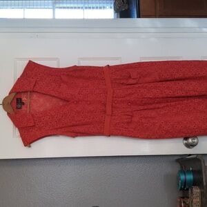 Anthropologie Coral Lace Dress